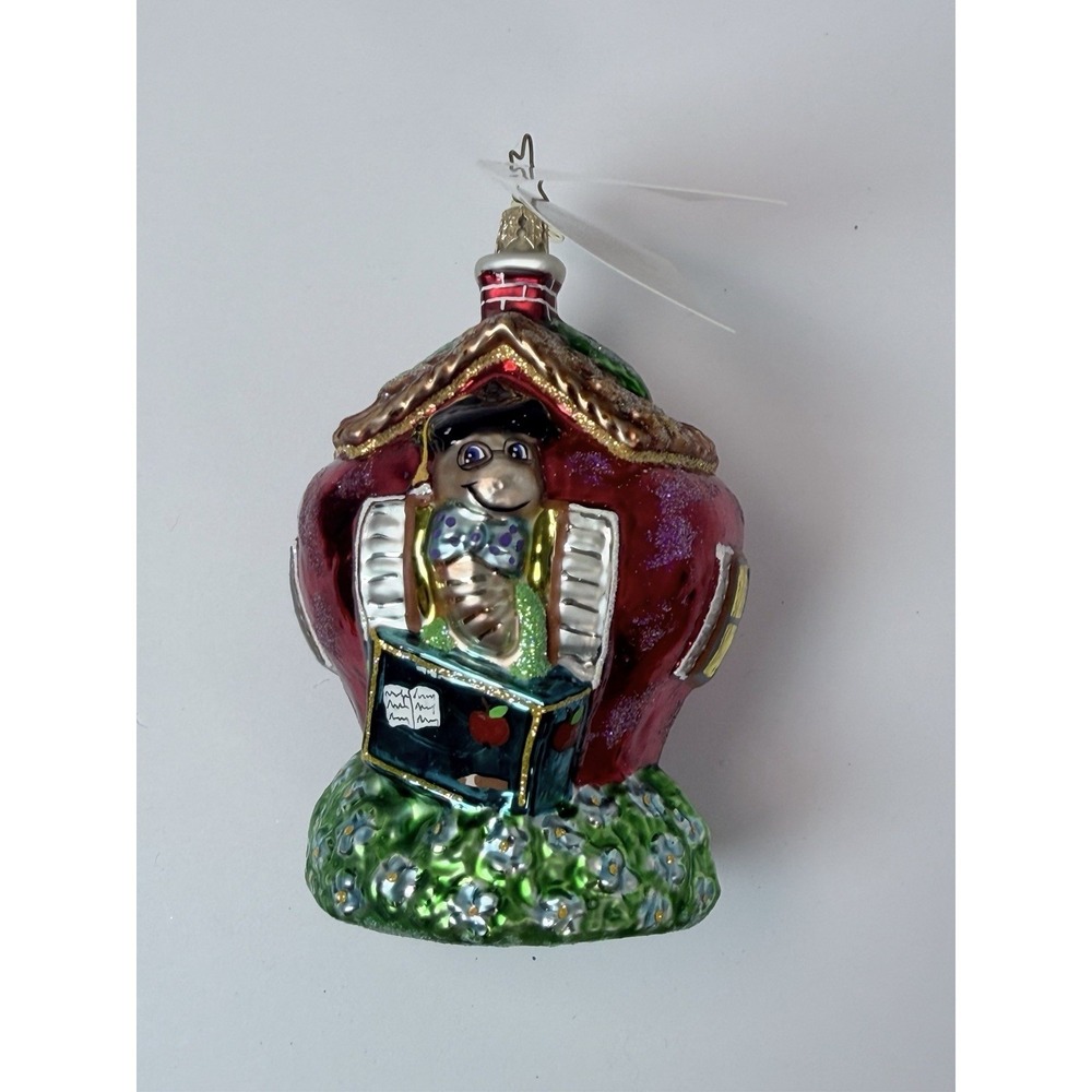 Christopher Radko Core of Knowledge Ornament Apple School Christmas Blown Glass
